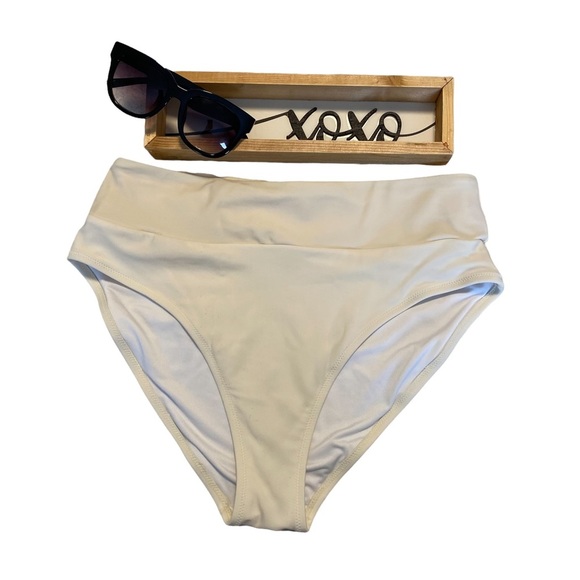 3/$12 High Waist Cream White Bikini Bottoms - Picture 1 of 9